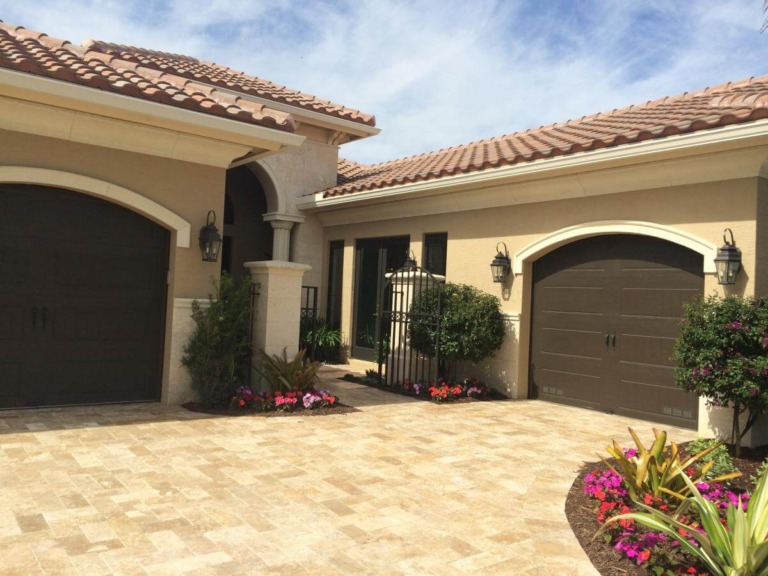 Gold Travertine Driveway